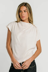 Olivia Cowl Neck Blouse in Ivory