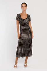 Fawn Polka Dot Maxi Dress