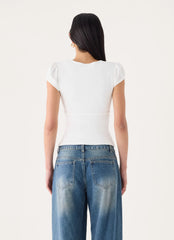 Panasi Button Up Top - White