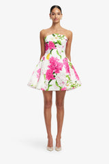 Reese Bustier Mini Dress - Floral Pear Print