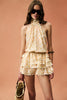Siedres For Fwrd Halter Mini Dress In Yellow