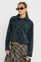 Mercer Contrast Suede Jacket
