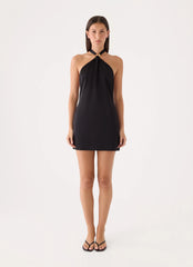 Lexia Halter Mini Dress - Black