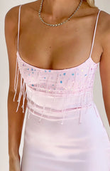 Keane Light Pink Party Mini Dress