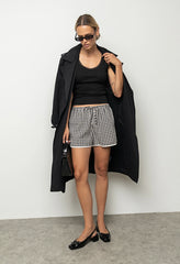 Maia Gingham Shorts in Black