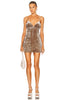 Sleeveless Velour Mini Dress In Dore