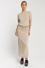 Maycie Knit Top in Oatmeal