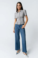 Mary Sheer Blouse in Grey