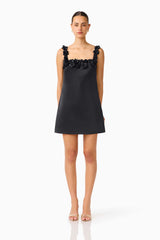 Lucetta Shift Mini Dress in Black