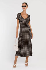 Fawn Polka Dot Maxi Dress