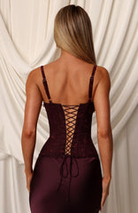 All The Thrills Bustier Dark Cherry
