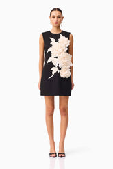 Zahara Shift Mini Dress in Black