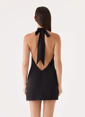 Lexia Halter Mini Dress - Black