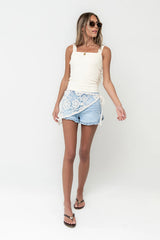 Brittany Embroidered Wrap Skirt