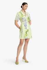Brigitte Mini Dress - Wisteria Print