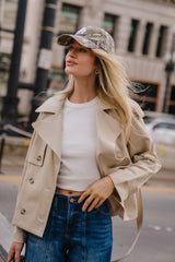 Presley Cropped Trench Coat