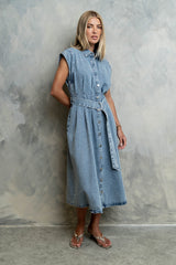 Sayla Denim Midi Dress