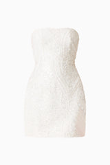 Daelia Strapless Mini Dress in White