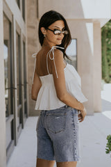 Jenny Distressed Denim Shorts