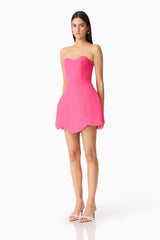 Noralyn Strapless Mini Dress in Pink