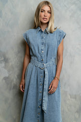 Sayla Denim Midi Dress