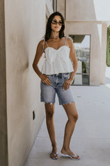 Jenny Distressed Denim Shorts