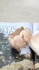 Whitney Stretch Bracelet - Cream Marble