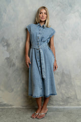 Sayla Denim Midi Dress