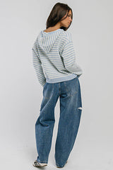 Davis Knit Jacket in Light Blue