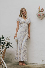 Ashtin Floral Maxi Dress in Blue