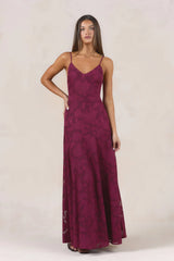 Dancing Spark Maxi Dress Wine