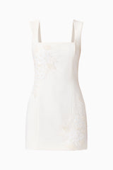 Odelia Beaded Mini Dress in White