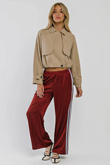 Elena Cropped Bubble Trench Jacket