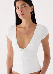 Derrie White Top - White
