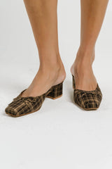 Geneva Plaid Mule