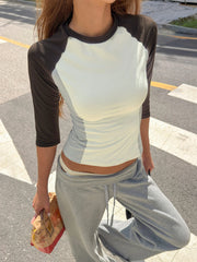 Daily Define 3/4 Sleeve Raglan Tee Multi