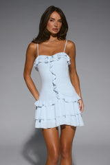 Sweet Noise Embellished Mini Dress Light Blue