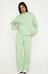 Vol. 2 Wide Leg Sweatpants Mint