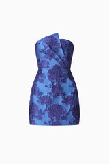 Sorelle Asymmetric Mini Dress in Cobalt Blue