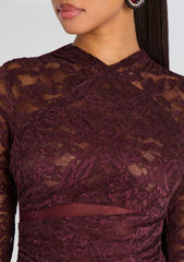 Moxey Ruched Mesh Mini Dress