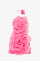 Floret Mini Dress - Fuchsia