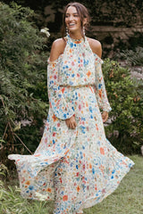 Hilary Pleated Maxi Dress - Garden Floral