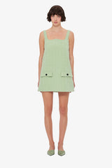 Kira Tweed Mini Dress - Caledon Green