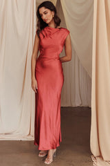 Starlight Sonata Cut-Out Cowl Back Maxi Dress Autumn