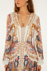 Off-White Sea Garden Ruffled Maxi Dress