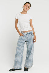 Kadie High Rise Striped Baggy Jeans