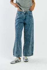 Kadie High Rise Polka Dot Baggy Jeans