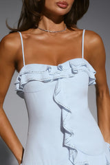 Sweet Noise Embellished Mini Dress Light Blue