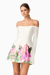 Azelie Off The Shoulder Mini Dress in White