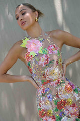 OMR x ELLIATT: Meadowhawk Mini Sequin Dress In Pink